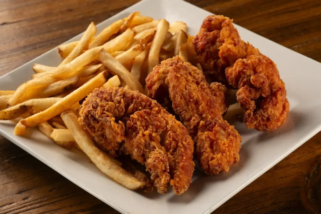 chicken tenders and fries